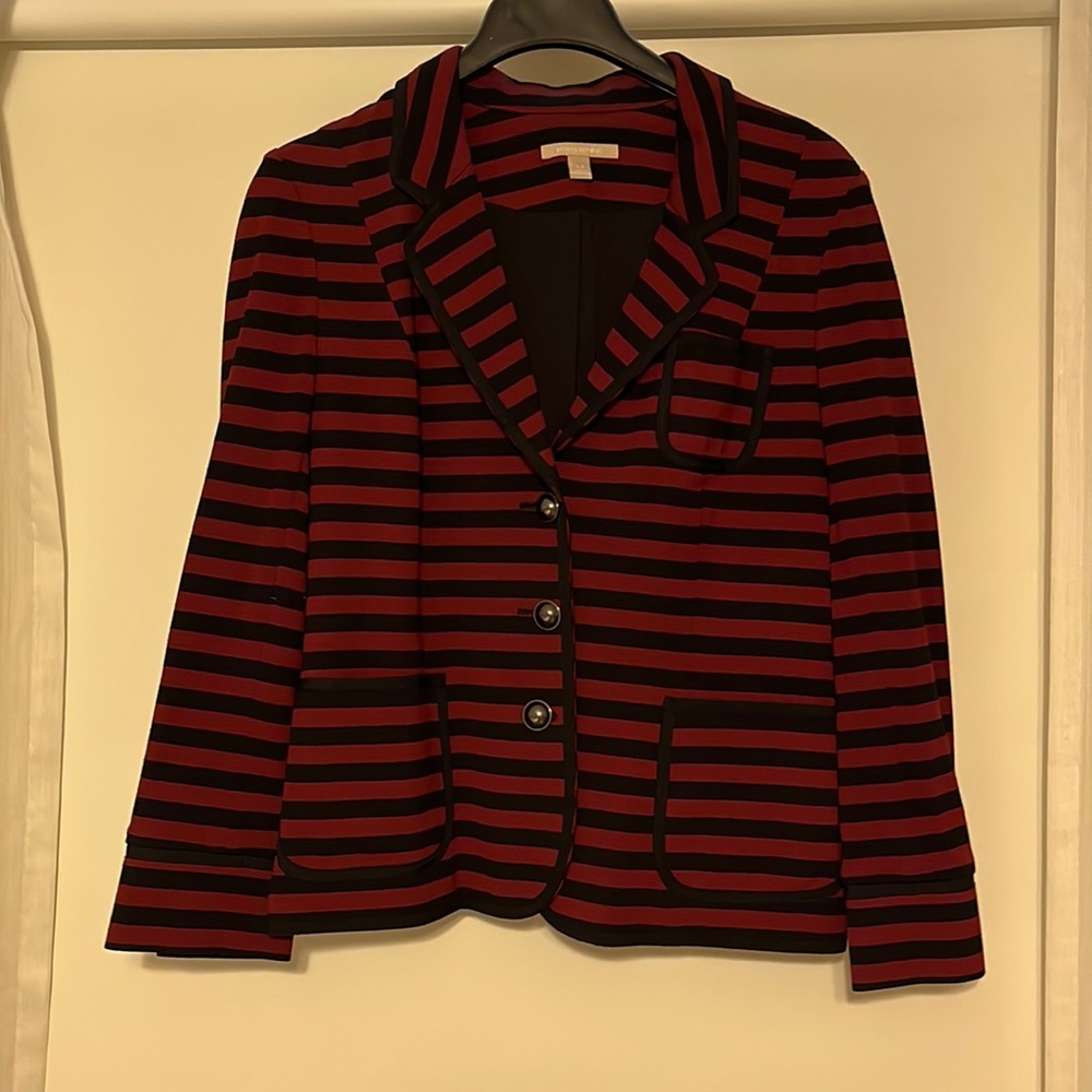 Stretchy striped blazer